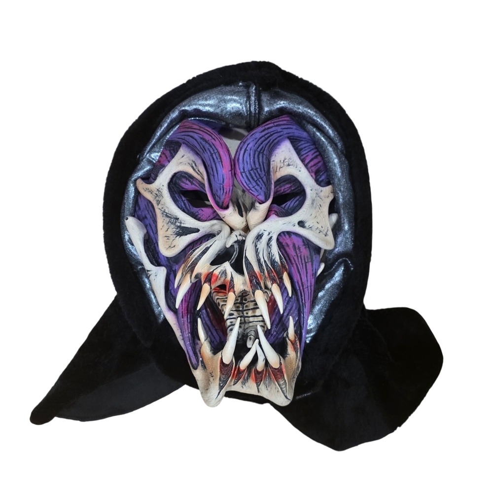 Zagone Studios Hooded Monster Mask Purple Fangs predator alien Horror Halloween